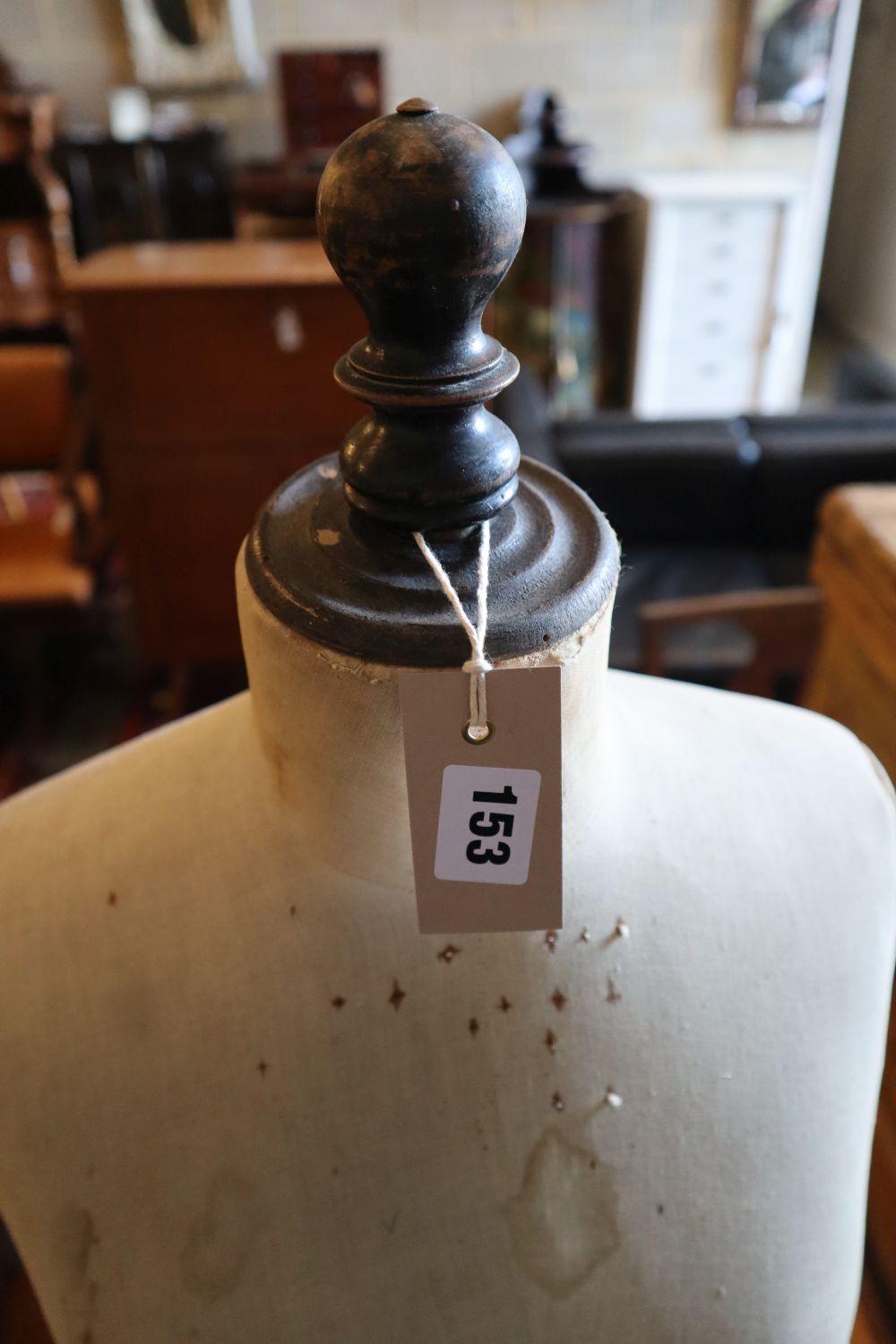 A Stockman Victorian tailors dummy on tripod stand, height 162cm